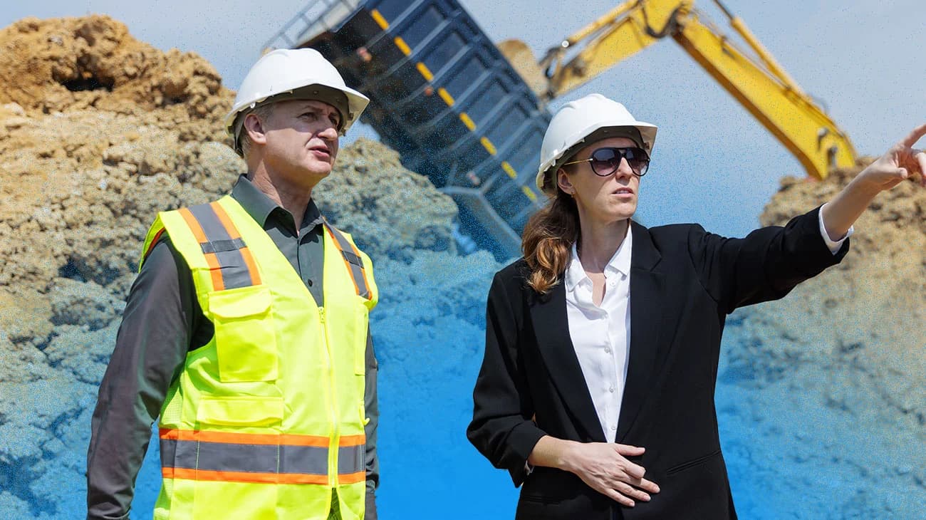 Safety consultant working with client