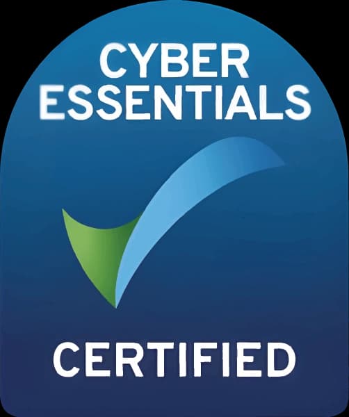 Cyber Essentials cybersecurity certification badge protecting against cyber threats