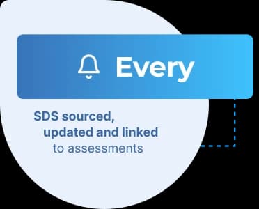 Every SDS sourced, updated and linked to assessments
