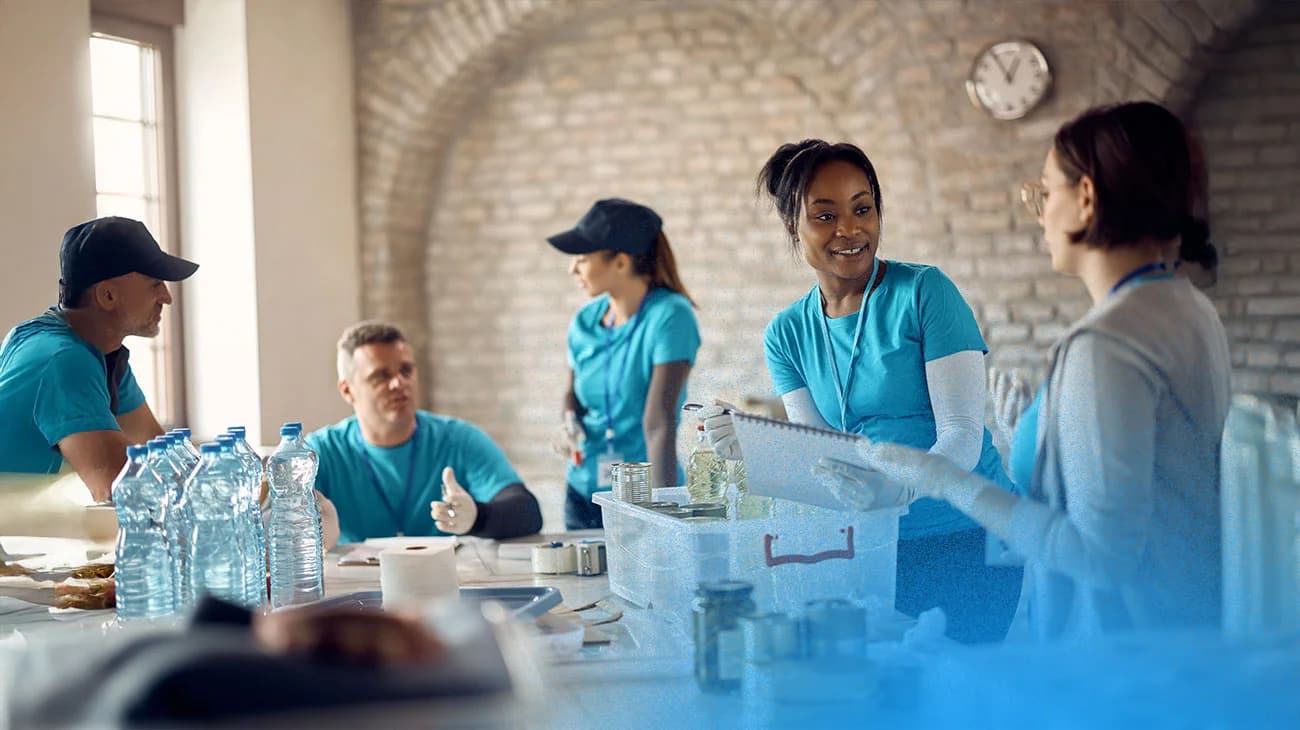 Professional services workers with mobile safety access